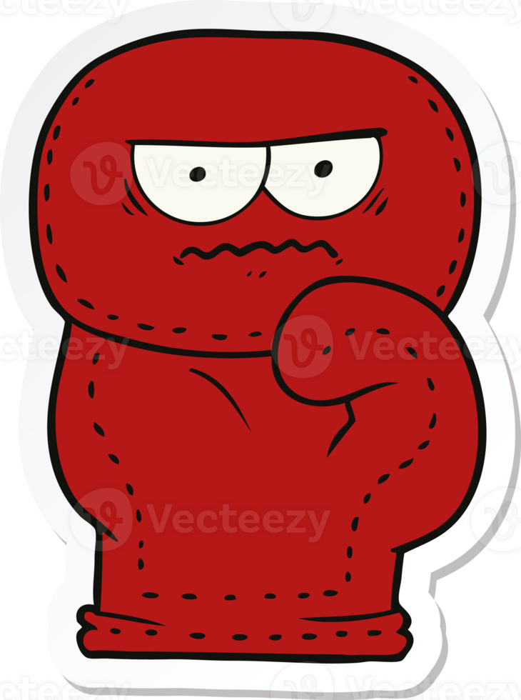 sticker of a cartoon boxing glove png