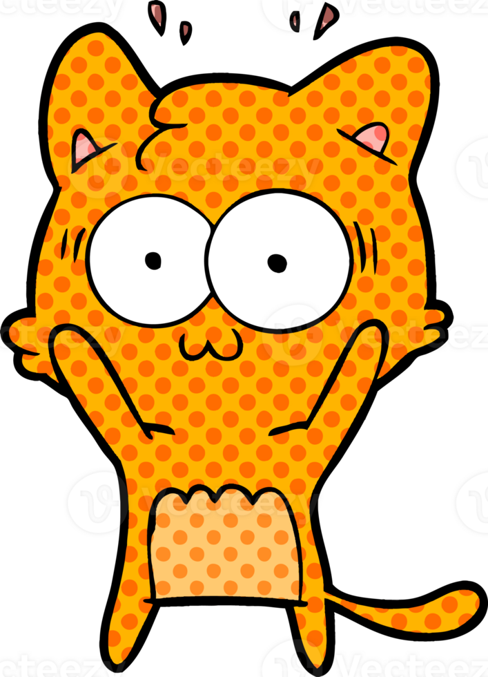 cartoon surprised cat png