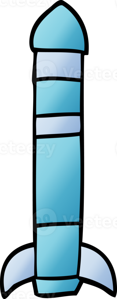 cartoon doodle tall rocket png