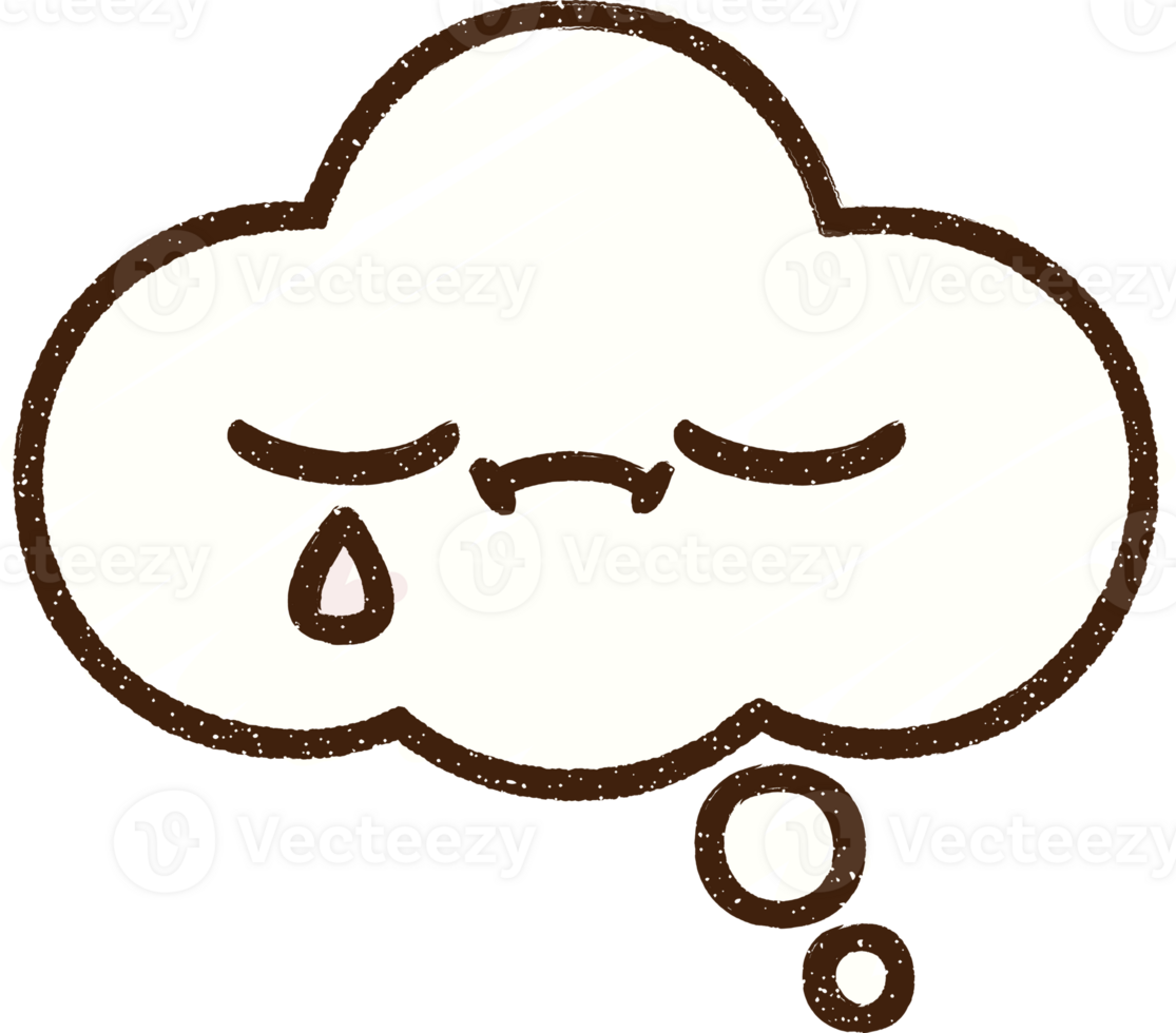 Sad Thoughts Chalk Drawing png