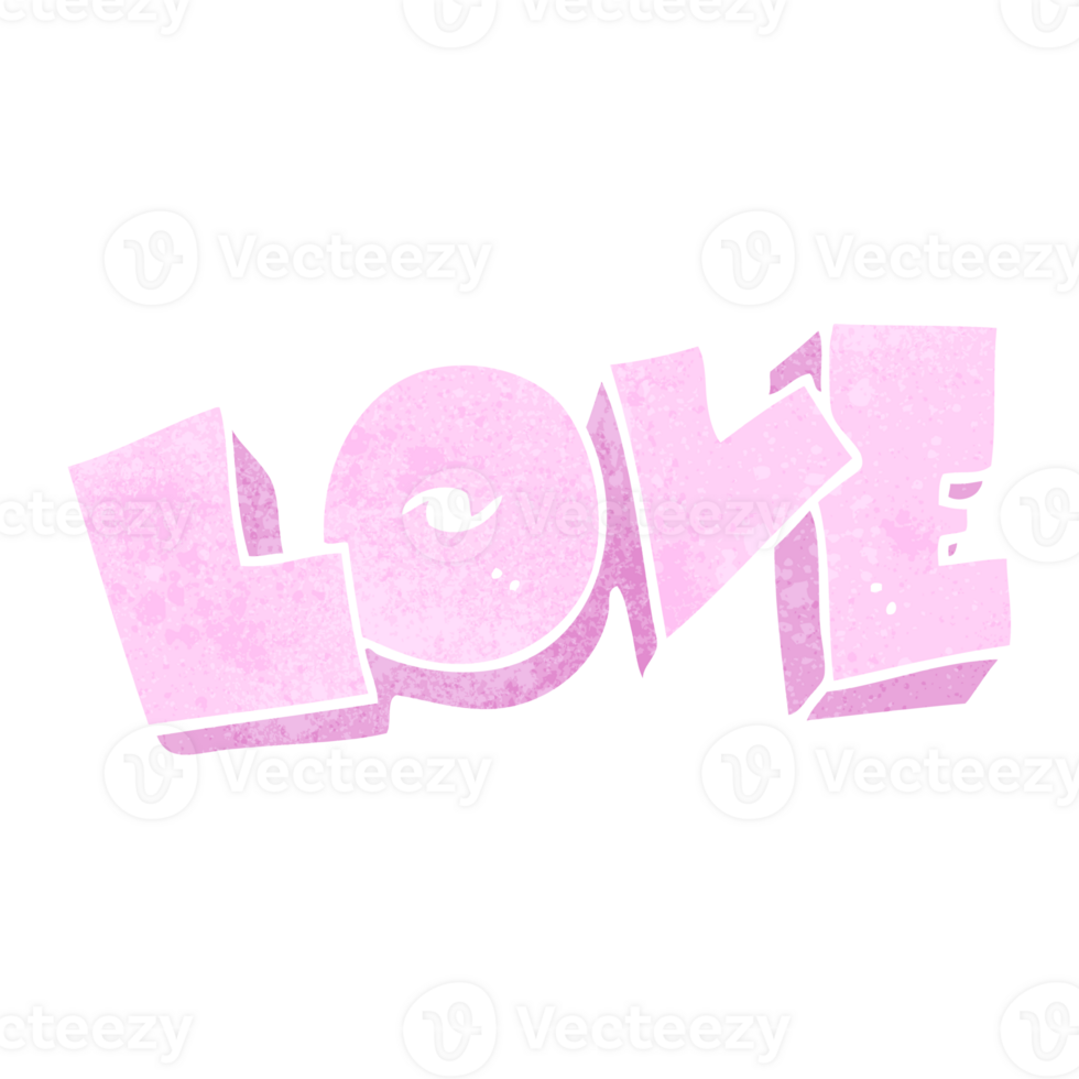 hand retro cartoon love sign png