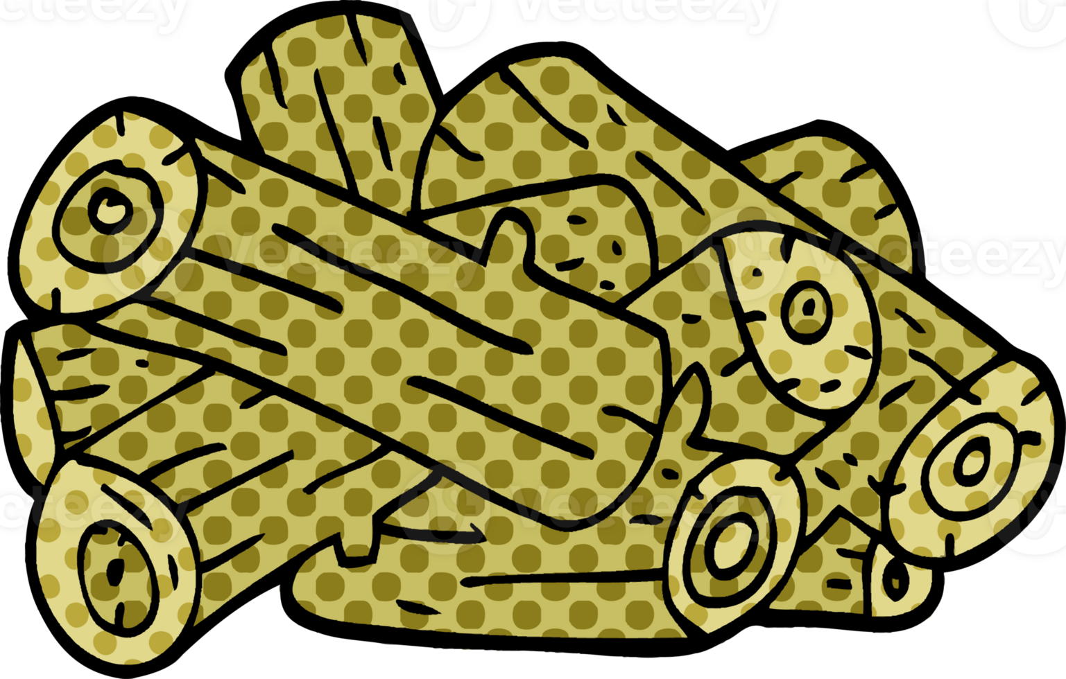 cartoon doodle pile of logs png