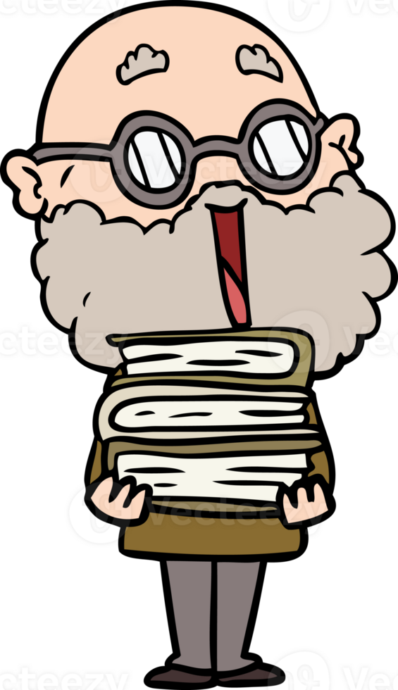 cartoon joyful man with beard png