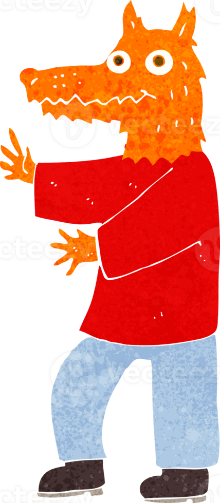 cartoon funny fox man png