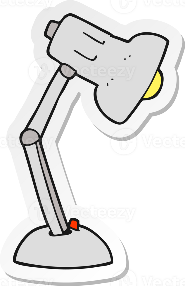 sticker of a cartoon desk lamp png