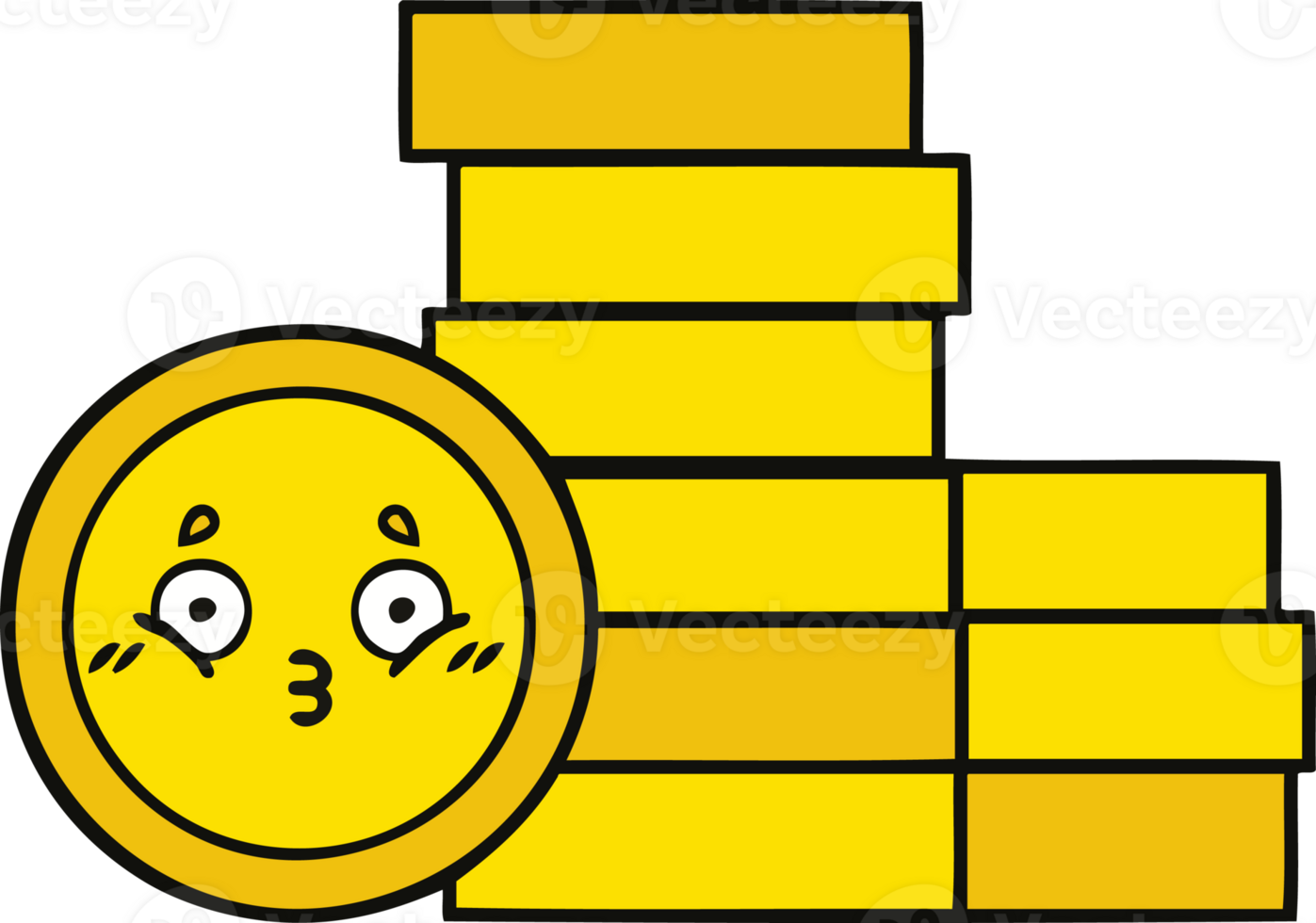 cute cartoon of a coins png