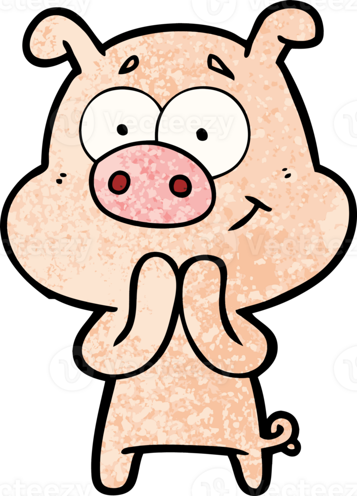 happy cartoon pig png