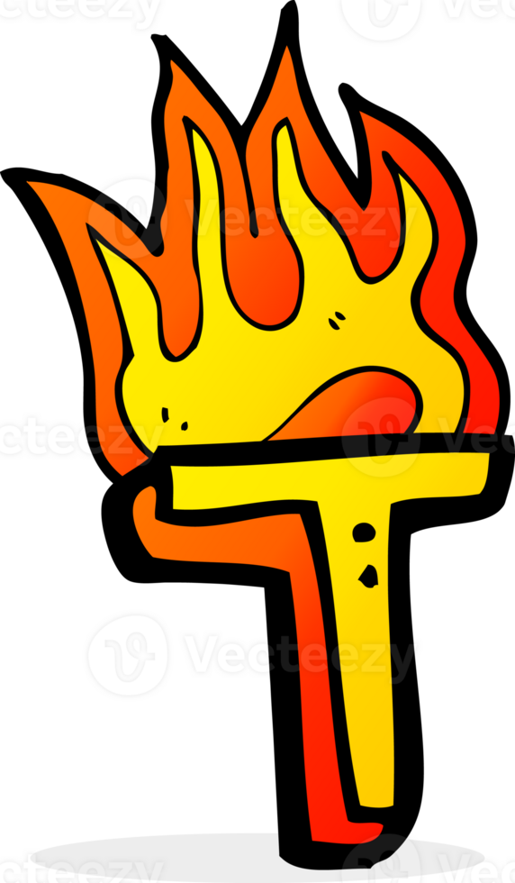 cartoon flaming letter png