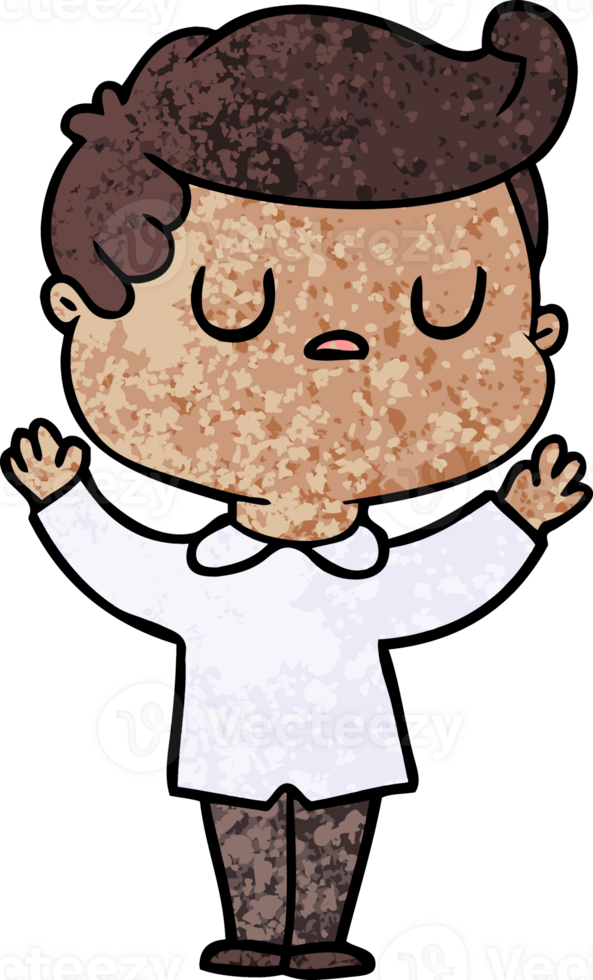 cartoon aloof man png