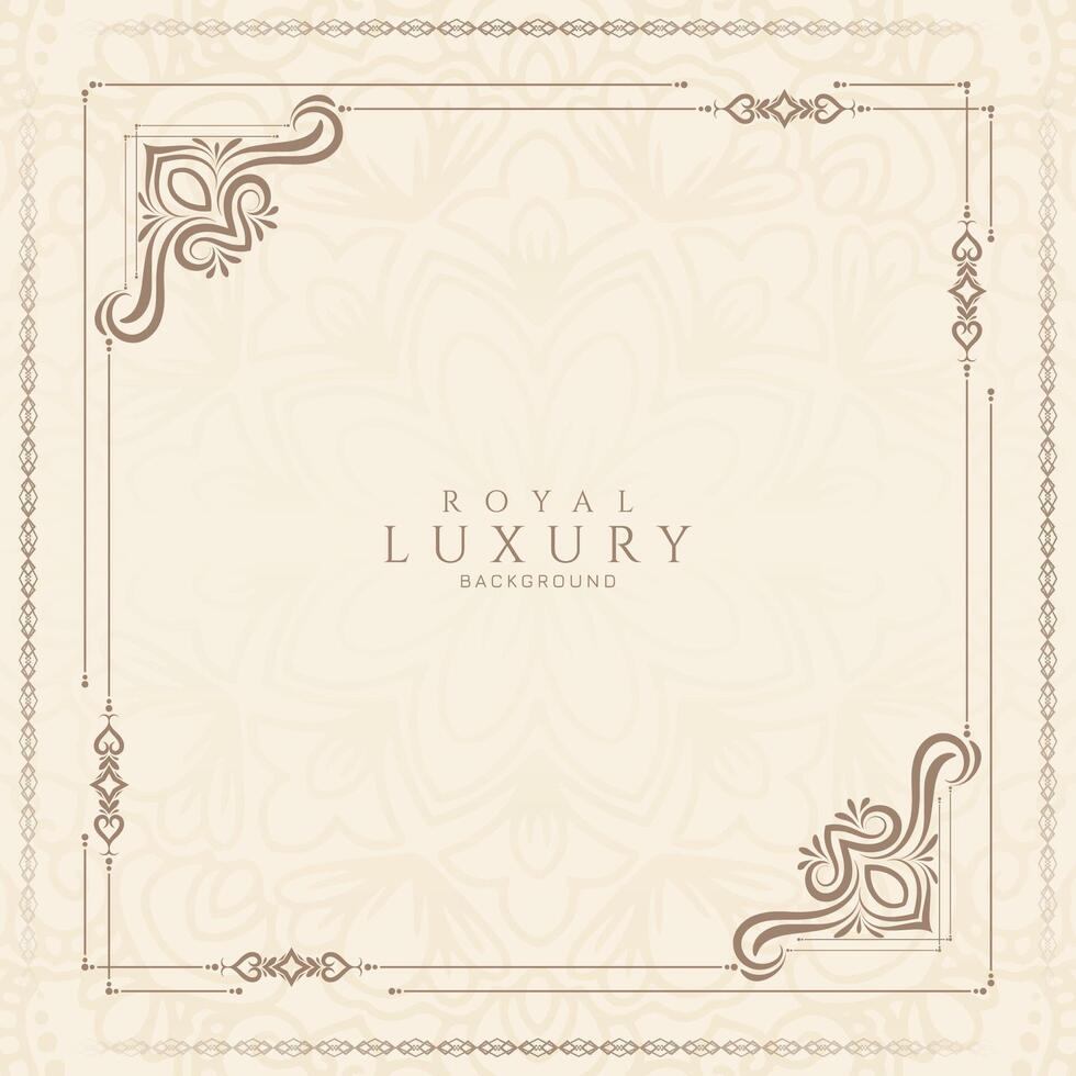 Beautiful Vintage floral frame elegant background design vector