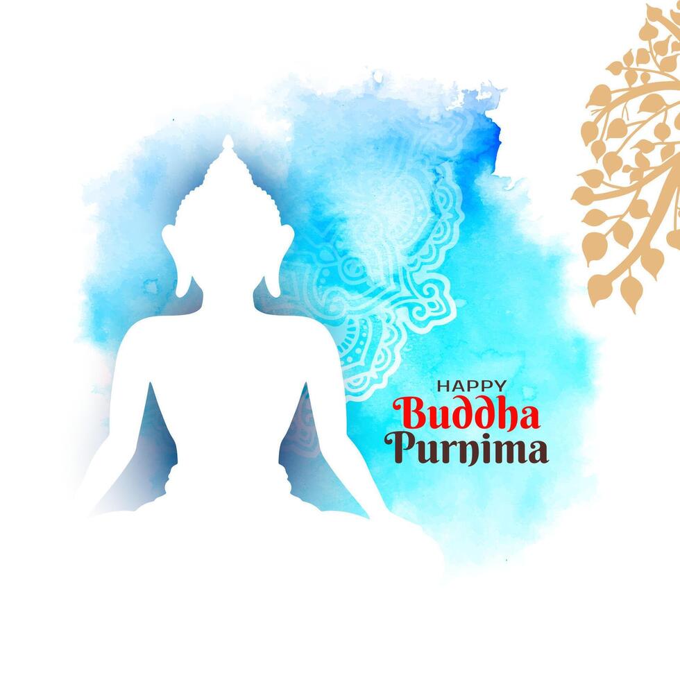 contento Buda purnima indio religioso festival decorativo antecedentes vector