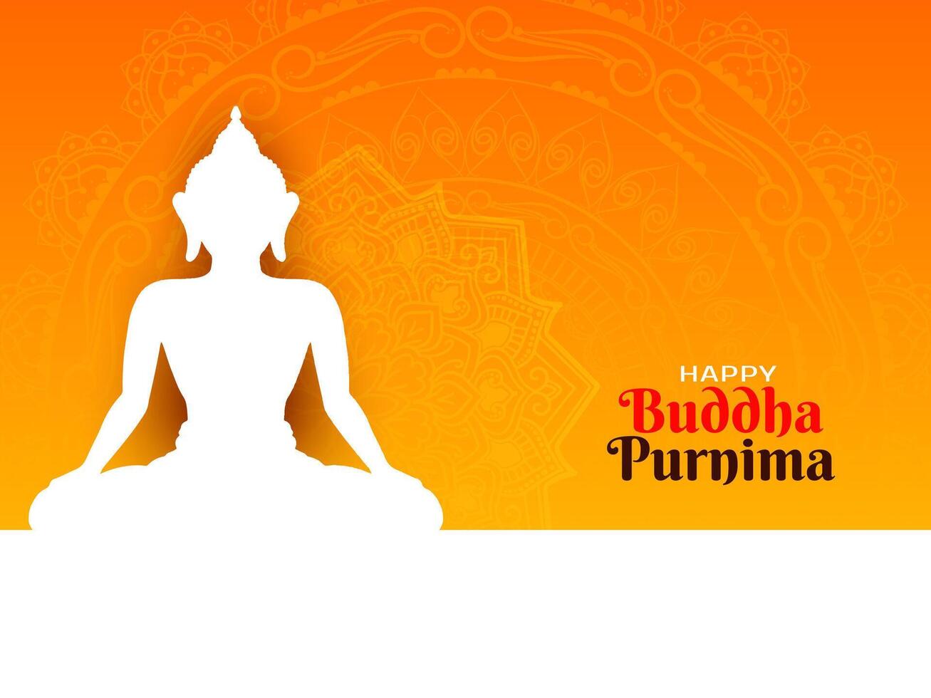 Happy Buddha Purnima Indian festival traditional background vector