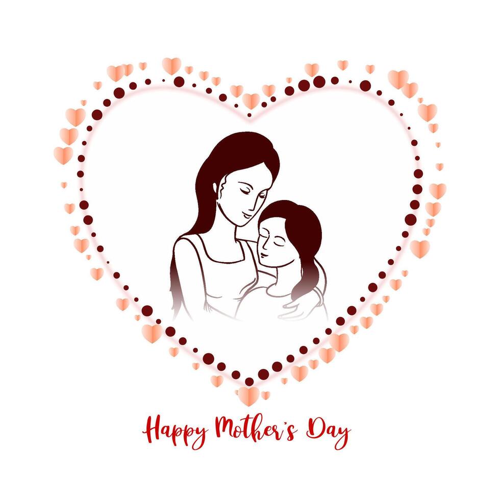Elegant Happy Mother's day celebration concept joyful background vector