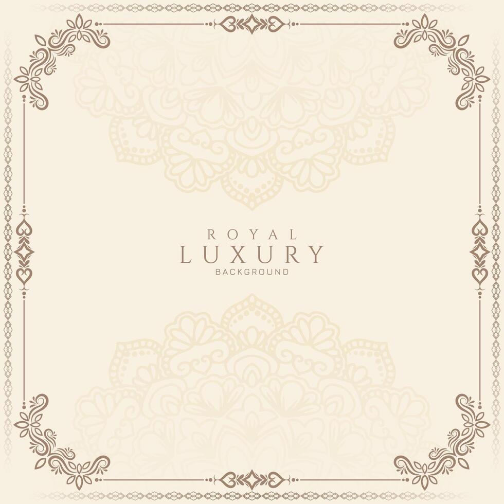 Elegant ethnic floral frame decorative background vector