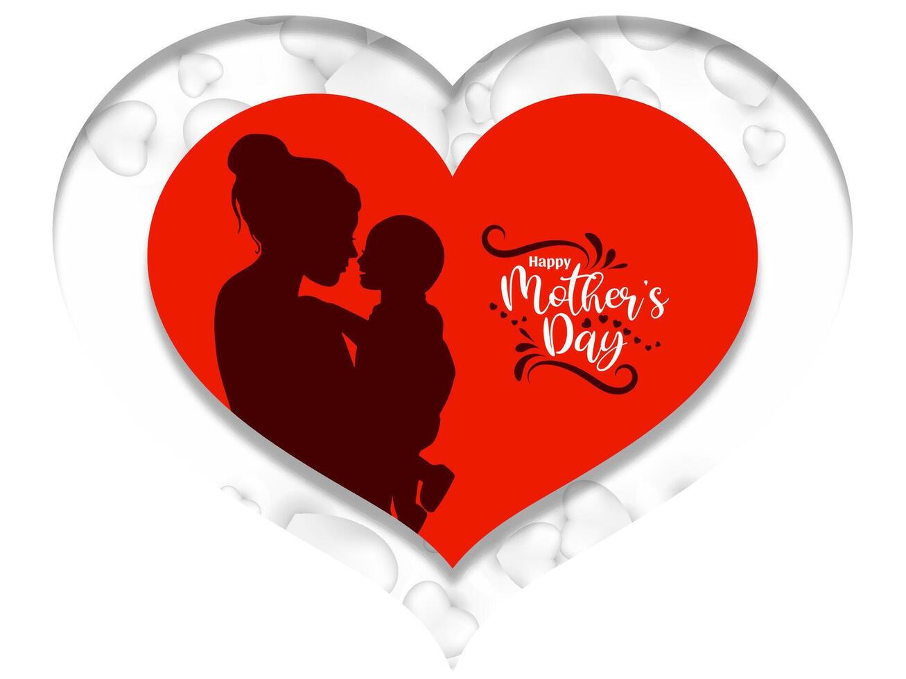 Elegant Happy Mother's day celebration concept joyful background vector