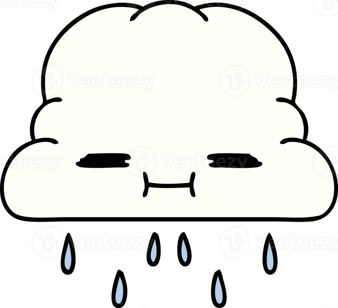 cartoon of a cloud raining down on you with indifference png
