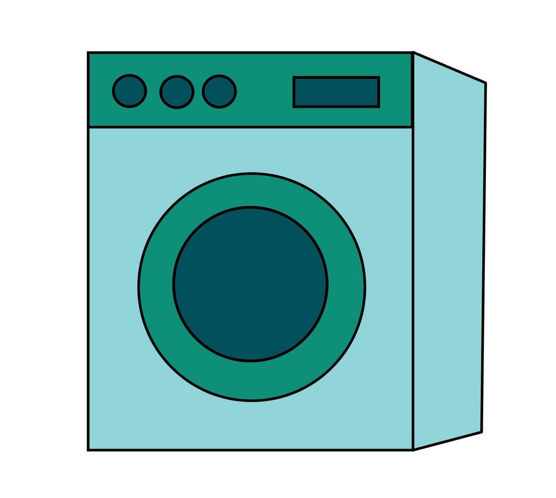 limpieza elemento. lavandería aparato. Lavado máquina. plano ilustración. vector