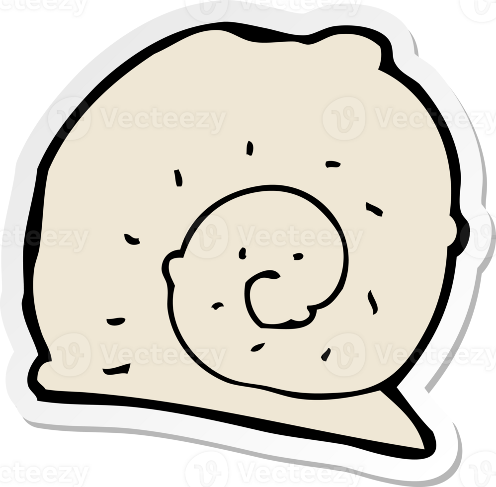 sticker of a cartoon snail shell png