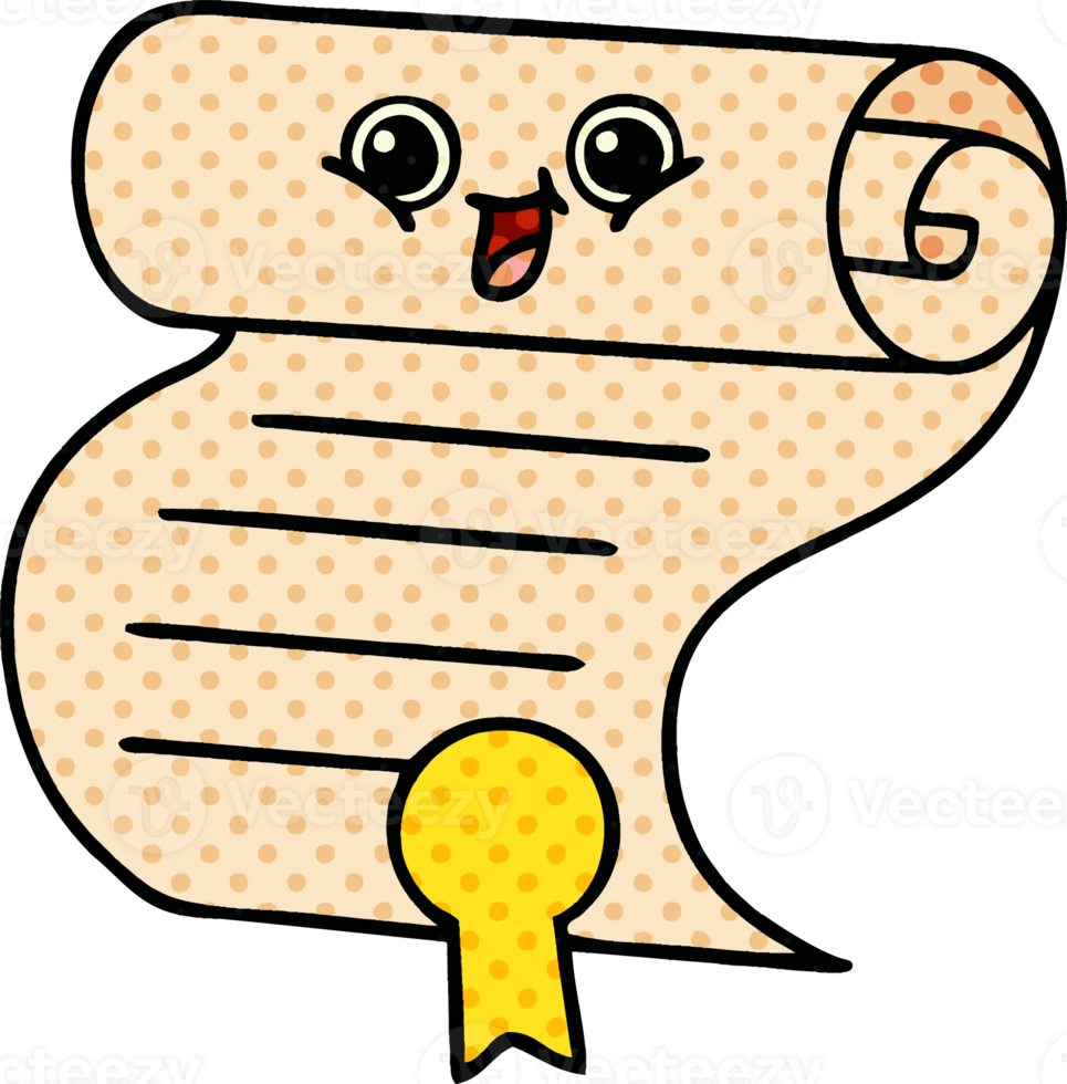 comic book style cartoon of a contract png