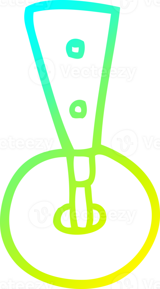 cold gradient line drawing of a cartoon caster wheel png