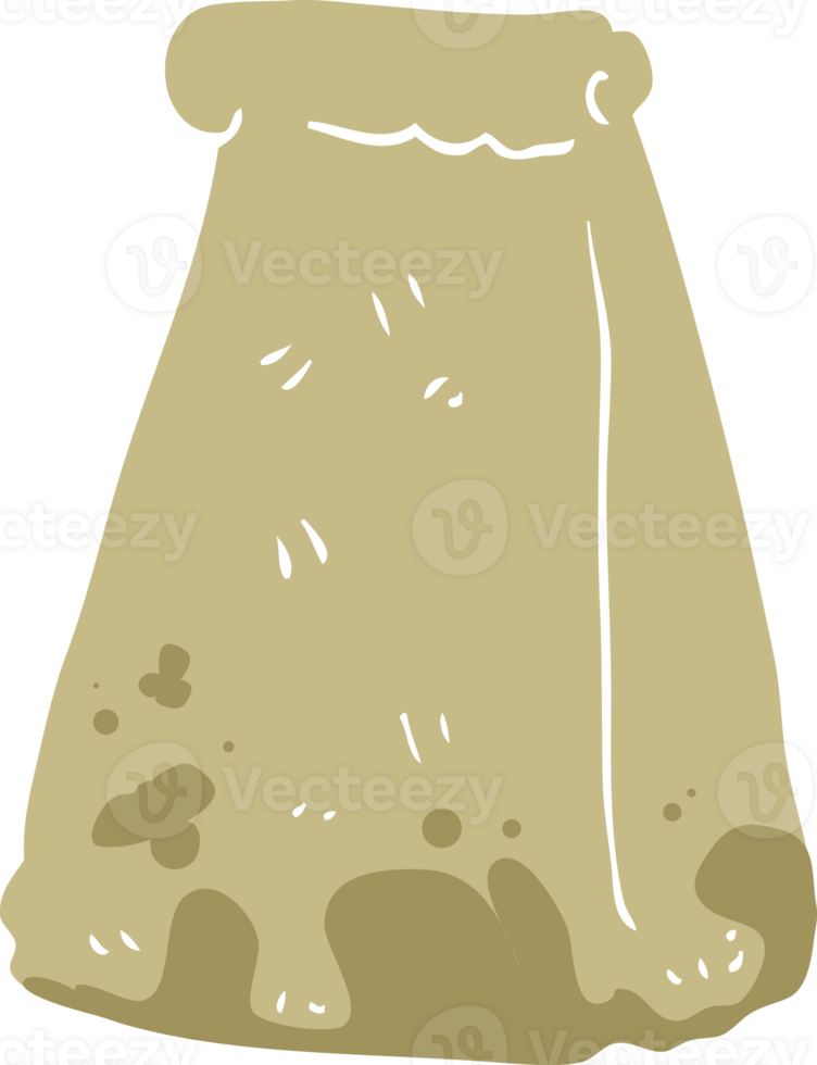 flat color illustration of paper bag png