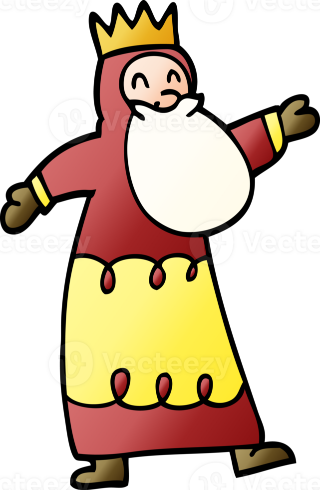 cartoon doodle wise king png