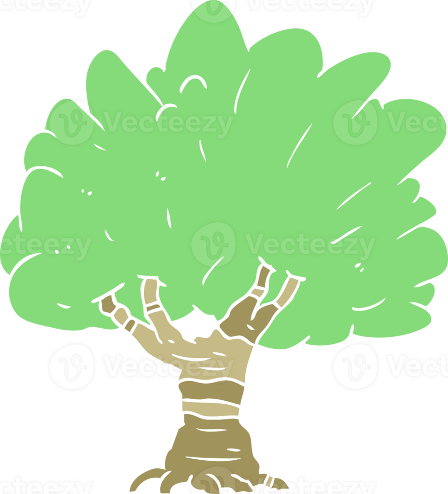 flat color style cartoon tree png
