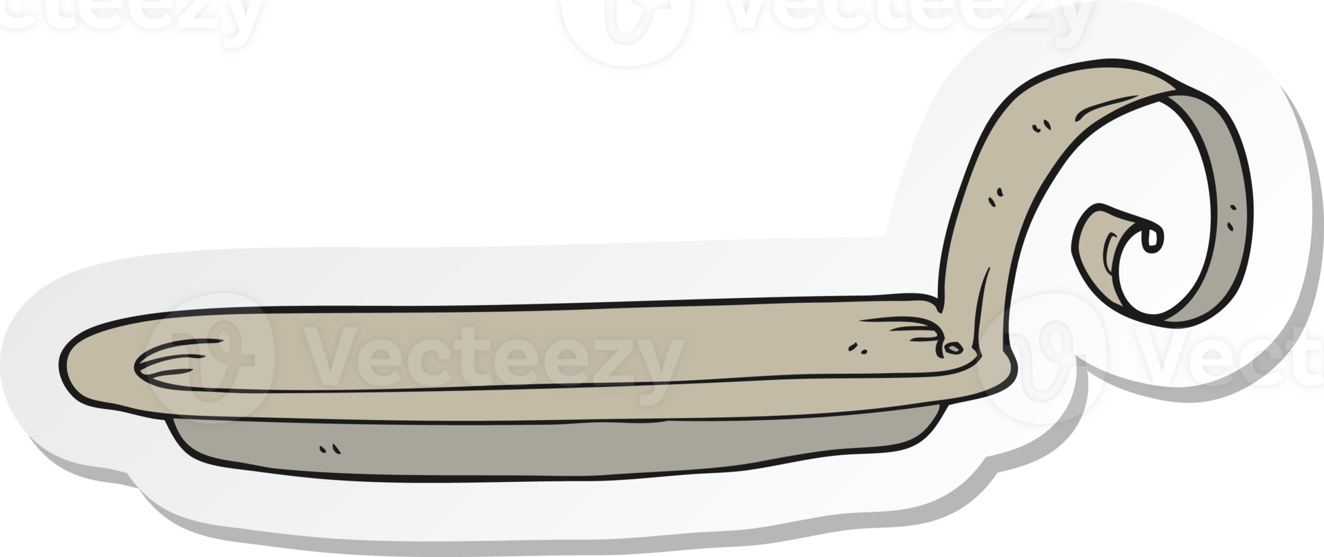 sticker of a cartoon old lead candle base png