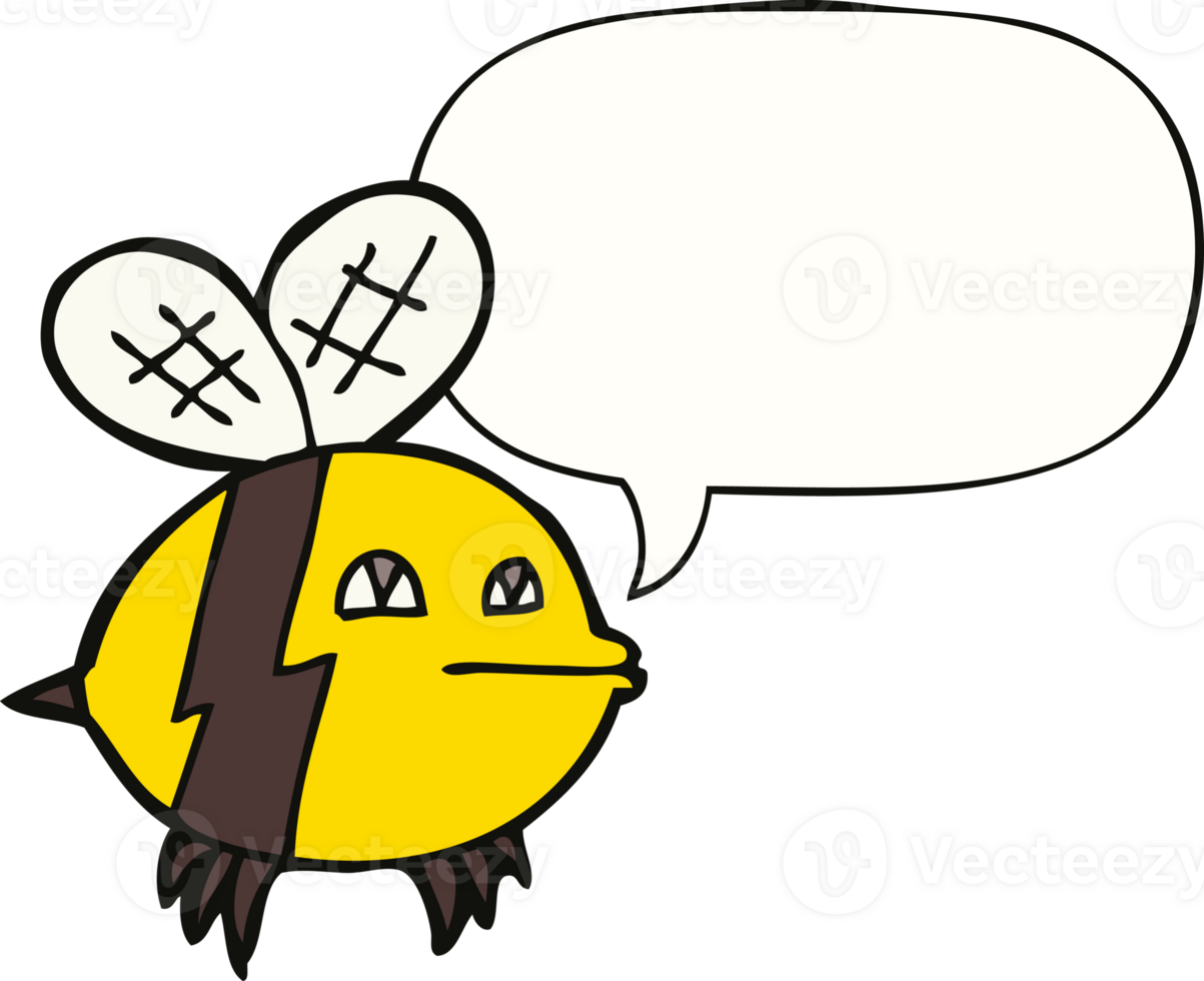cartoon bee with speech bubble png