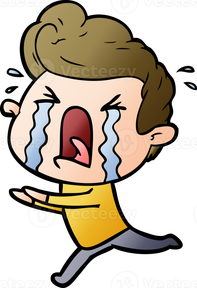 cartoon crying man png