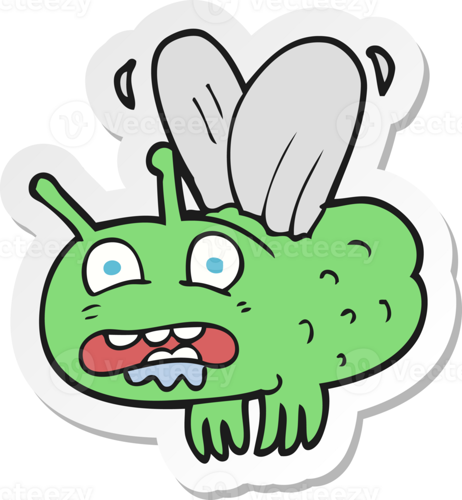 sticker of a cartoon fly png