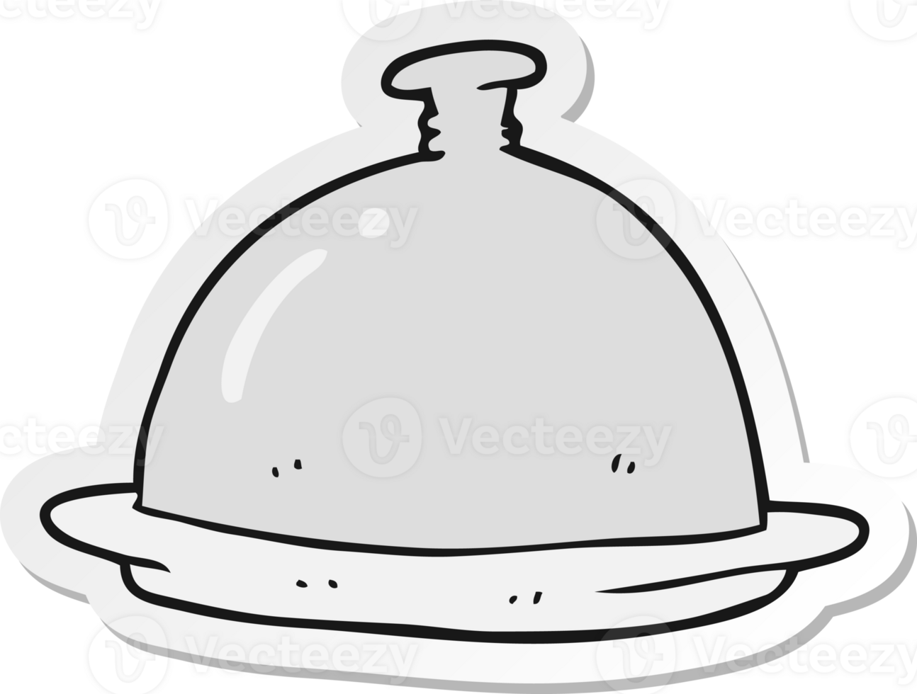 sticker of a cartoon dinner service png