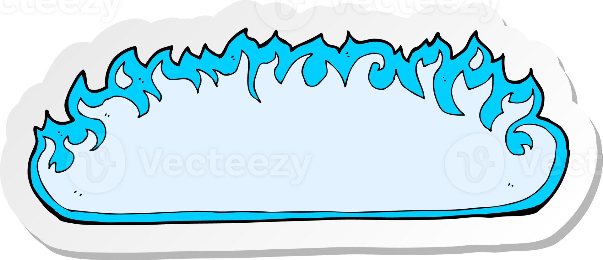 sticker of a cartoon spooky fire border png