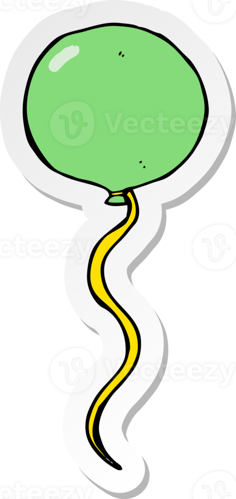 sticker of a cartoon party balloon png