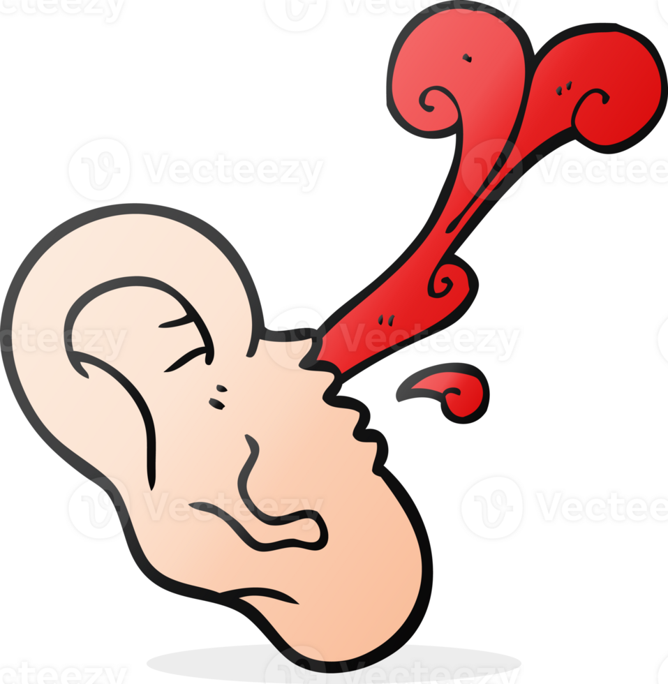 hand drawn cartoon severed ear png