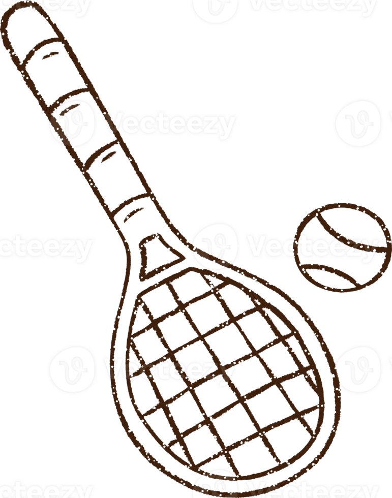 Tennis Racket Charcoal Drawing png