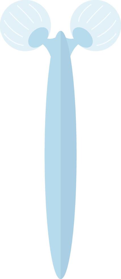 Roller massager for face and body flat clipart vector