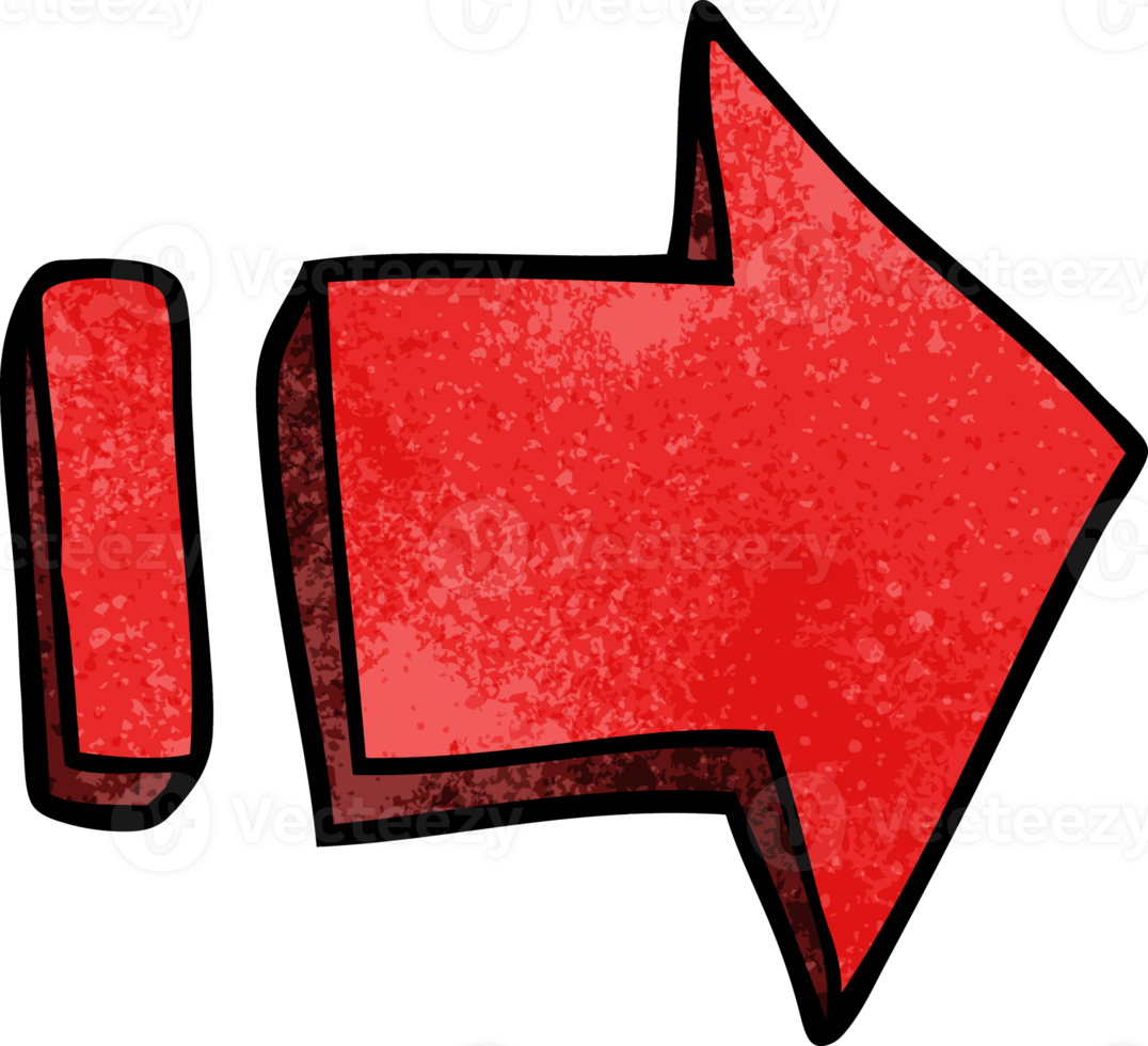 cartoon doodle pointing arrow png