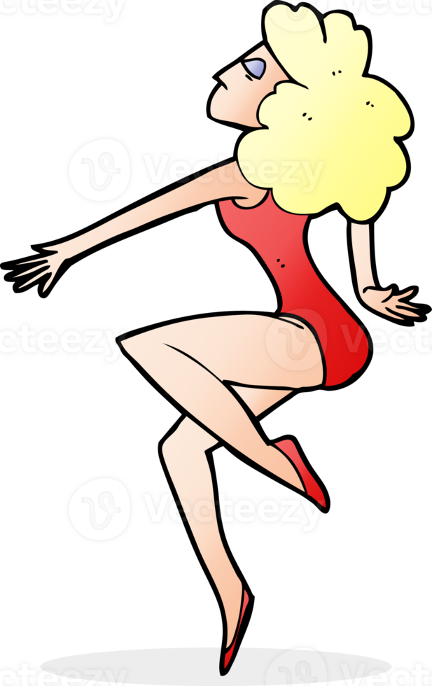 cartoond dancing woman png