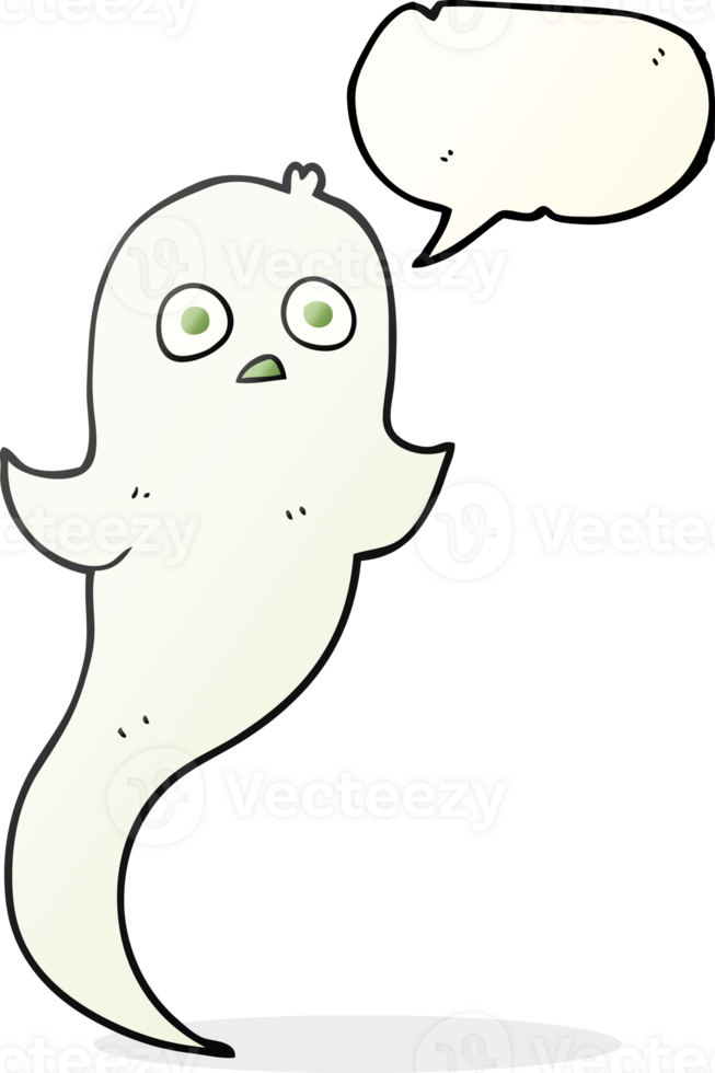 hand drawn speech bubble cartoon halloween ghost png