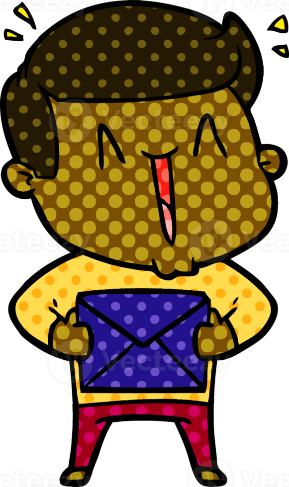 cartoon excited man png