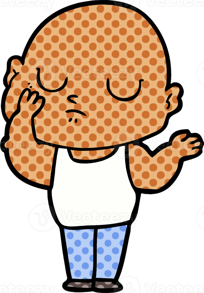 cartoon bald man png