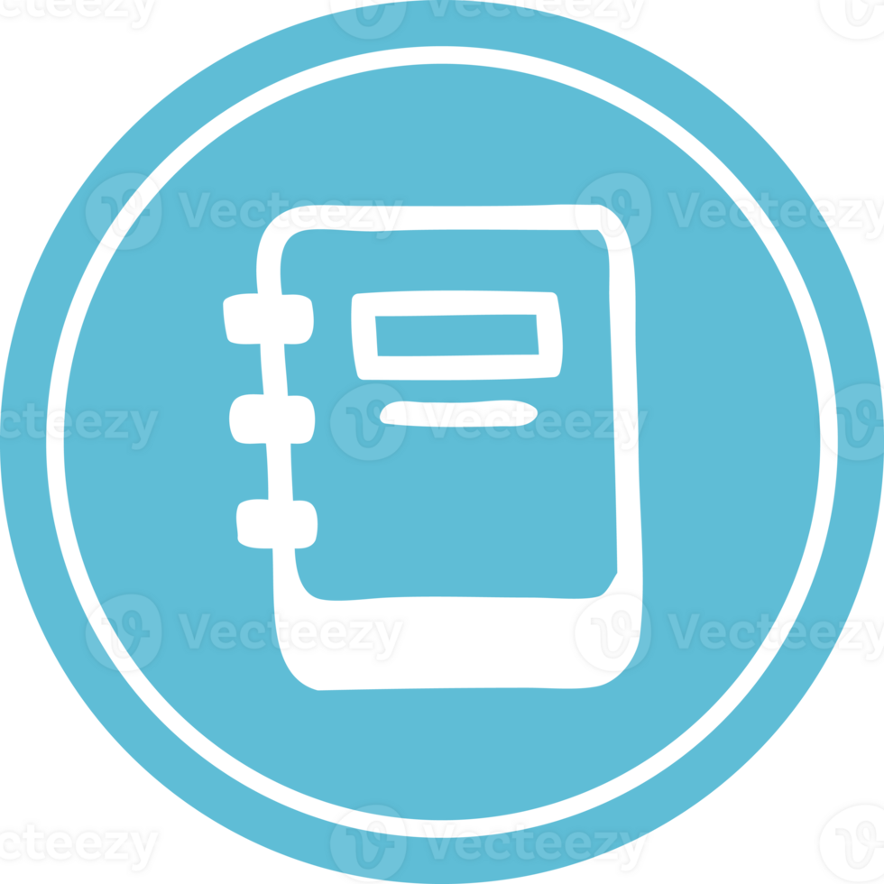 note book circular icon symbol png