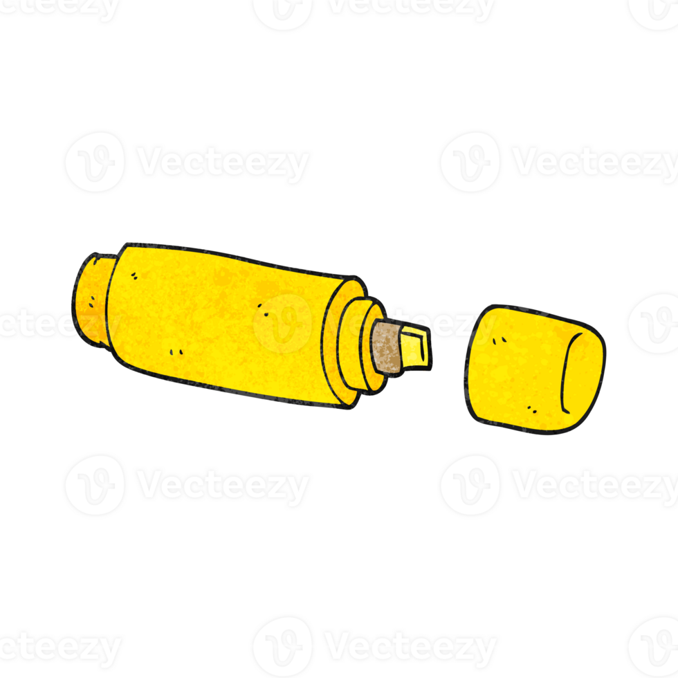 hand textured cartoon marker pen png
