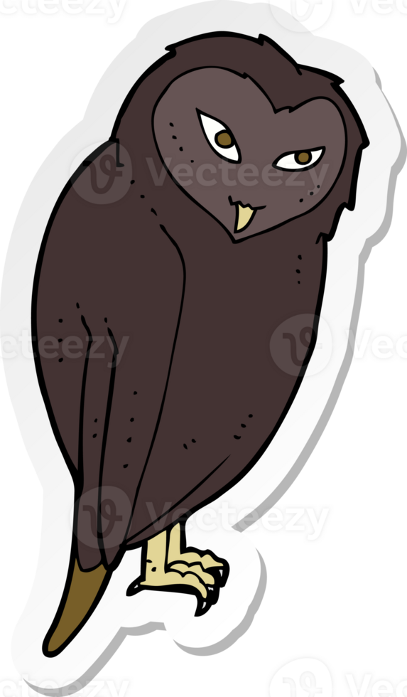 sticker of a cartoon owl png