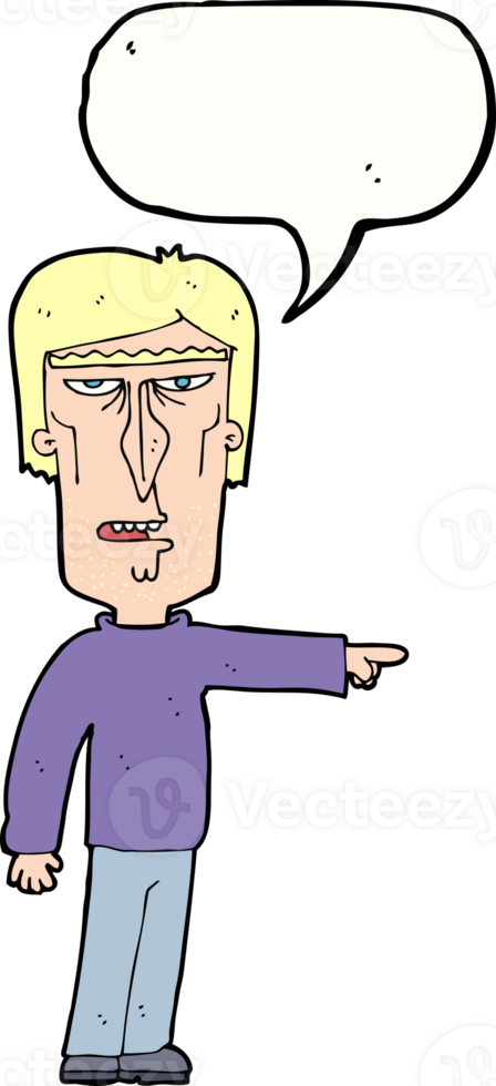 cartoon pointing man with speech bubble png
