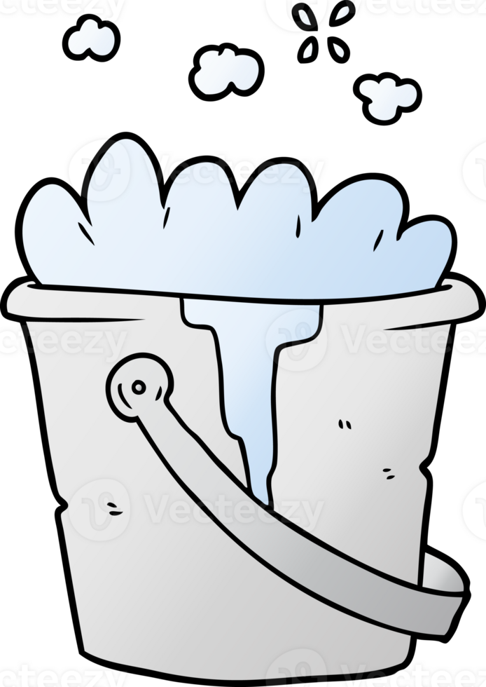 cartoon bucket of soapy water png