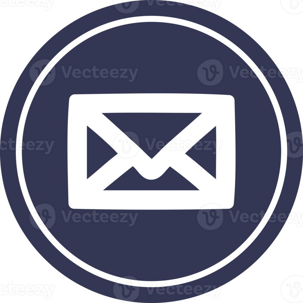envelope letter circular icon symbol png