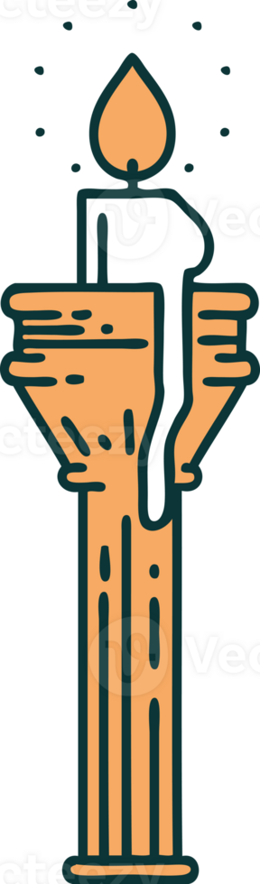 iconic tattoo style image of a candelabra png