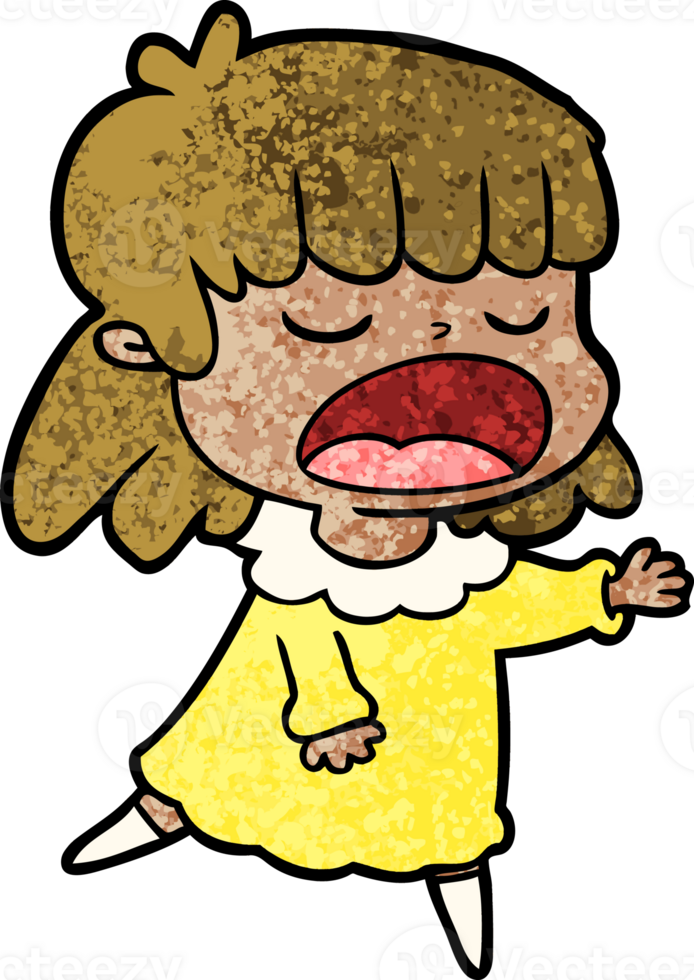 cartoon woman talking loudly png